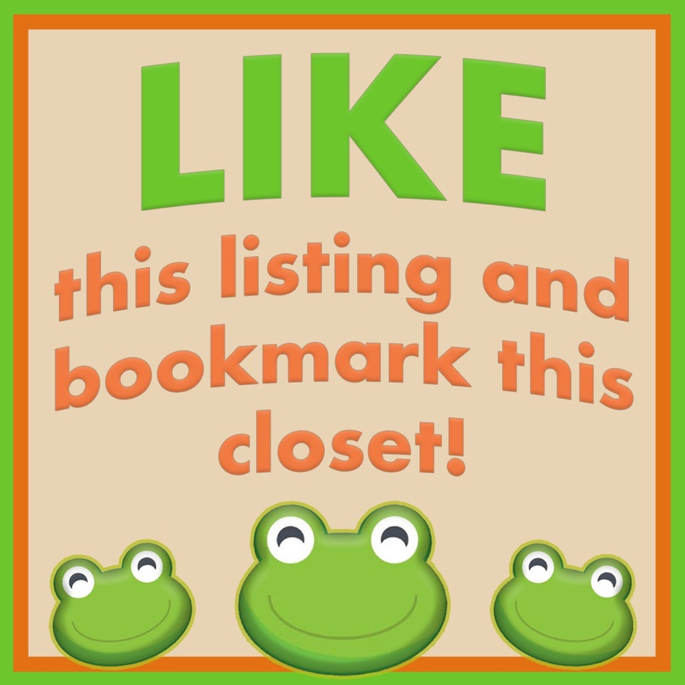Like this listing to bookmark my closet! 🐸